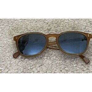 Oliver People Finley Sunglasses Blue Tint Round Shape Sophisticated Professional